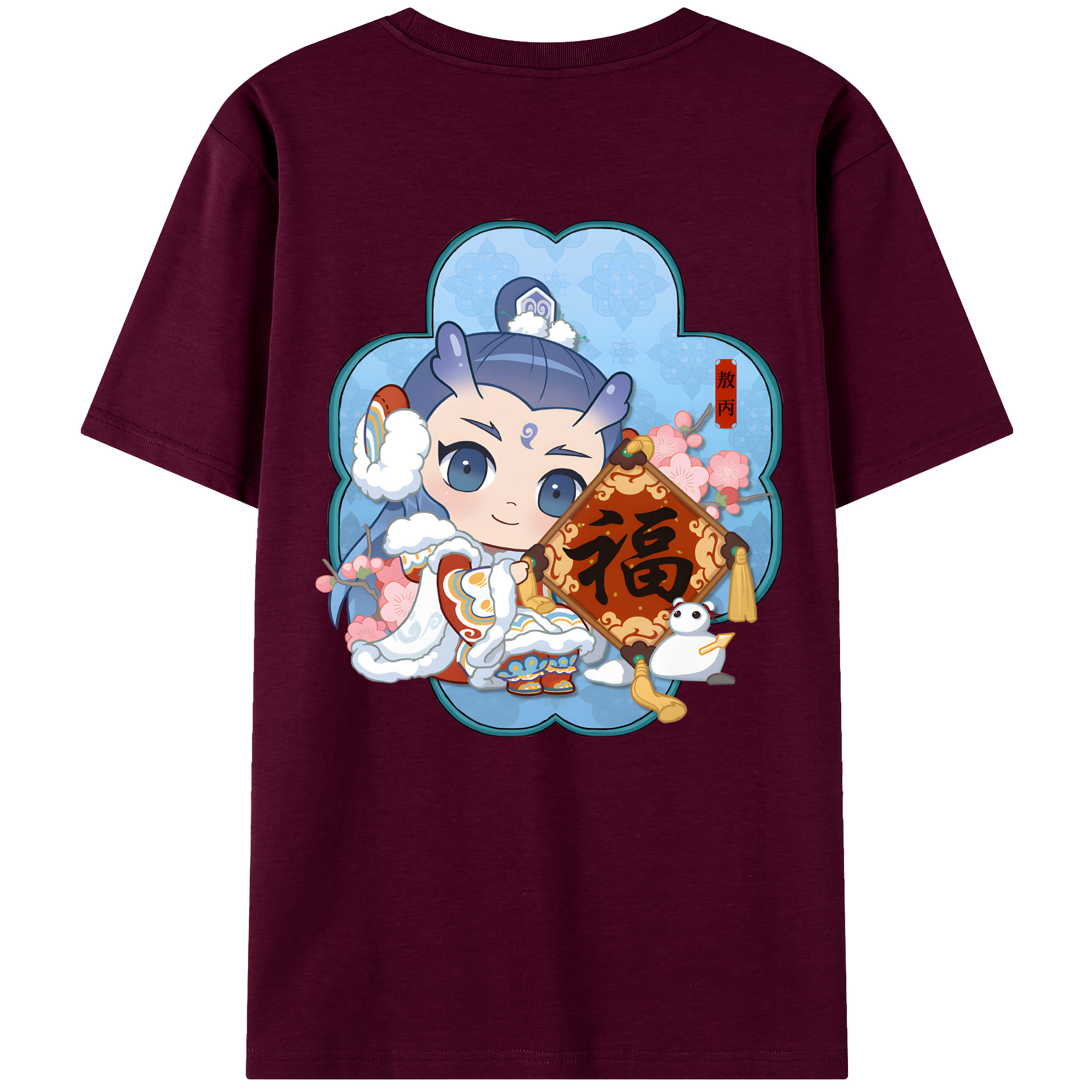 （画像用） Ne Zha 2 ナタ 魔童の大暴れ レディース半袖Tシャツ(バックプリント)